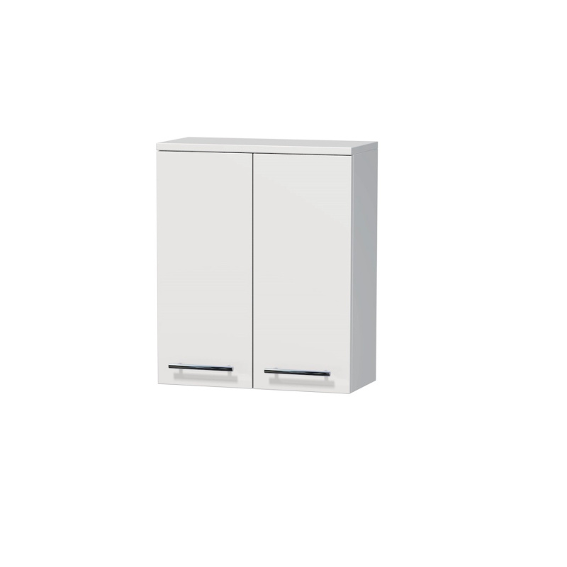 INTEDOOR Horní závěsná skříň BEE, úchyt chrom, š. 50 cm, bílá lesk