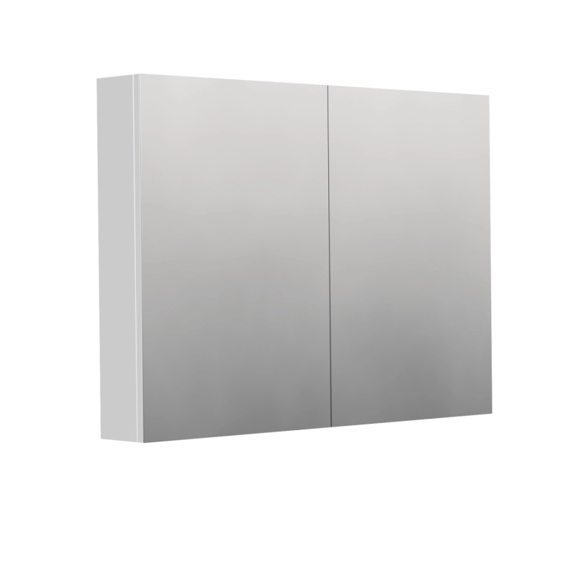 INTEDOOR Zrcadlová skříň BEE, 2 dveře, el.zásuvka, IP44, š. 100cm, bílá mat