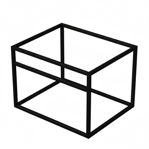 Konstrukce bez umyvadla Naturel Cube 66x46,2x53 cm černá mat KONZOLEUM65