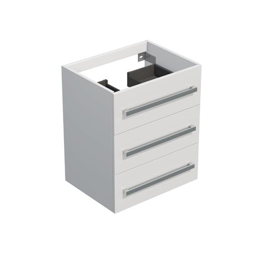 Koupelnová skříňka bez umyvadla Naturel Cube 60x76,5x40 cm bílá lesk CUBE2603BLBU