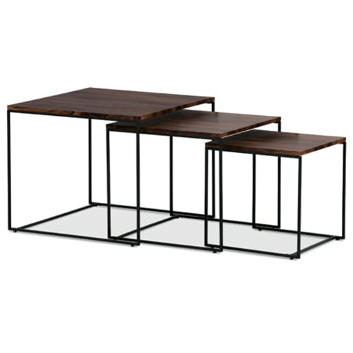 Konferenční stolek Autronic 60x51 cm hnědý MDF lesk AF-3008 WAL