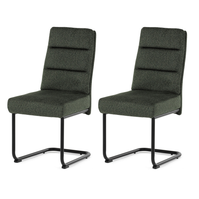 Jídelní židle Autronic zelená Látka DCL-P3107 GRN2
