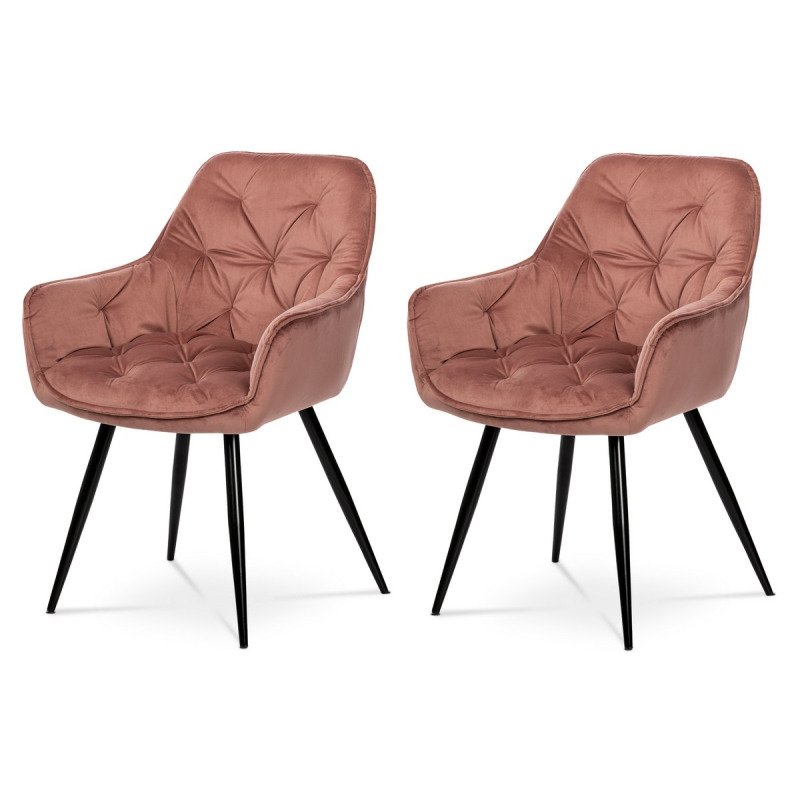 Jídelní židle Autronic růžová Látka DCH-421 PINK4