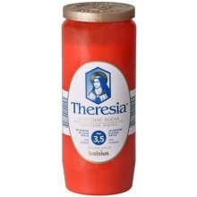 Bolsius Theresia Hřbitovní svíčka kompozitní 230g, červená