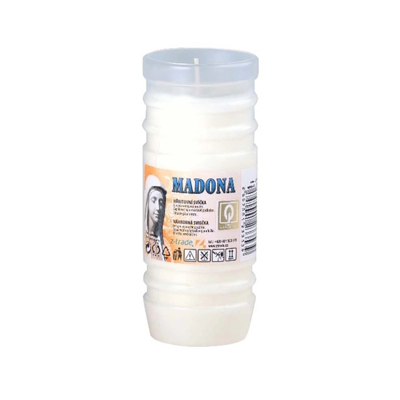 Litá náplň do hřbitovní lampy Madona, bílá, 200 g