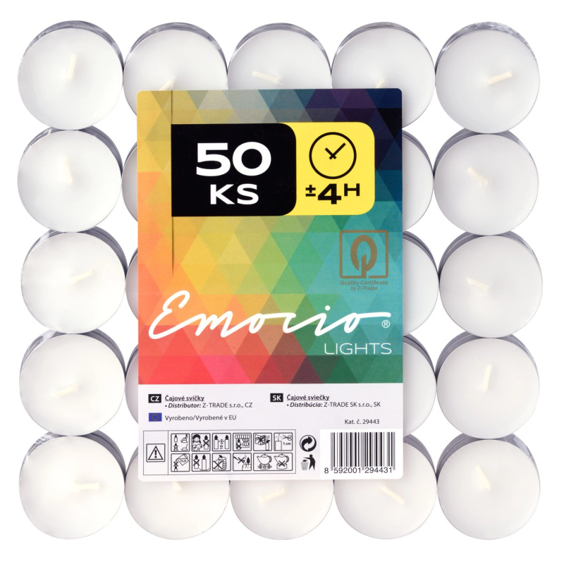 Emocio Lights Čajové svíčky 50 ks, 195 x 195 x 27 mm