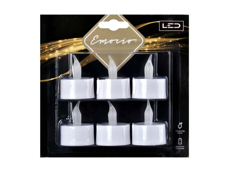 Emocio LED čajová svíčka 6 ks