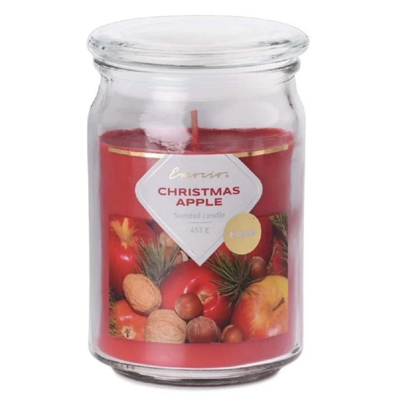 Emocio Vonná svíčka ve skle s víčkem Christmas Apple 93 x 142 mm, 453 g
