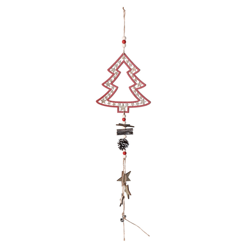 Z-TRADE Závěsný stromeček dřevo 155x170 mm přírodní, bílá 1 kus