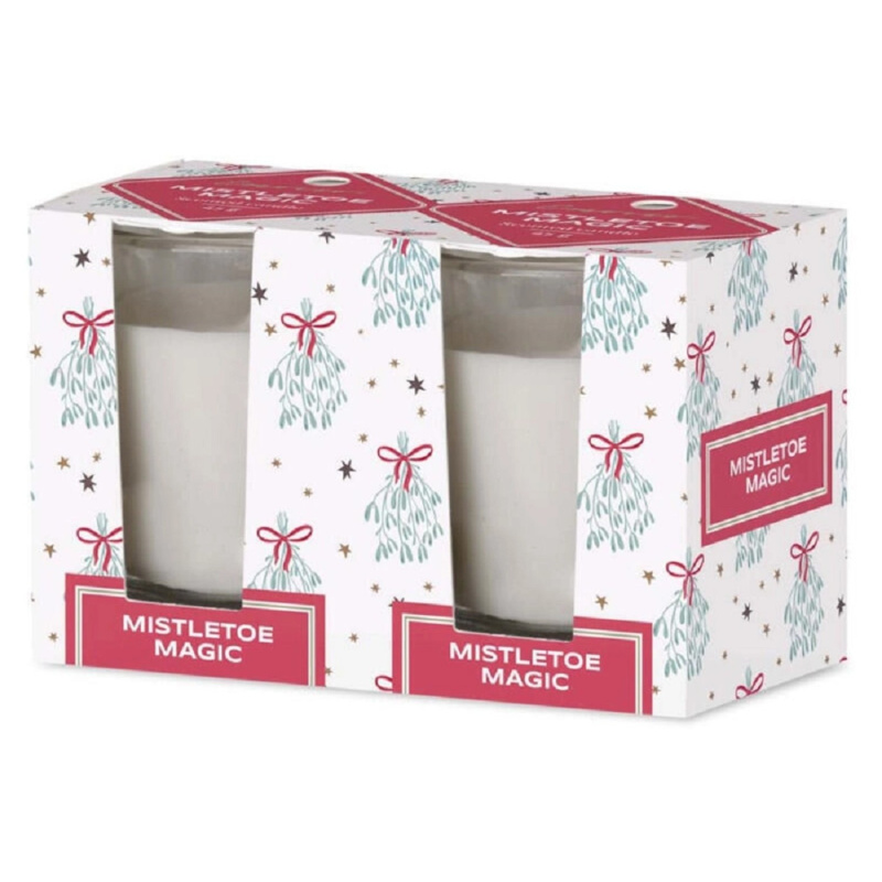 Emocio Vonná svíčka ve skle Mistletoe Magic Snowflake, 52 x 65 mm, 2 ks