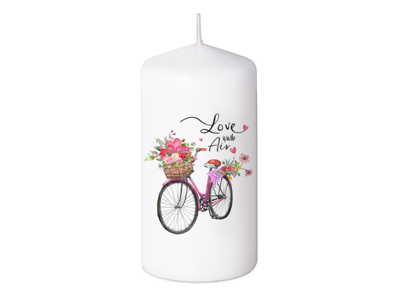 Válec Kolo Love is in the Air, svíčka 60x110 mm