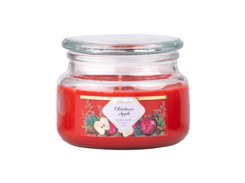 Emocio Vonná svíčka ve skle s víčkem Christmas Apple 100 x 79 mm, 225 g