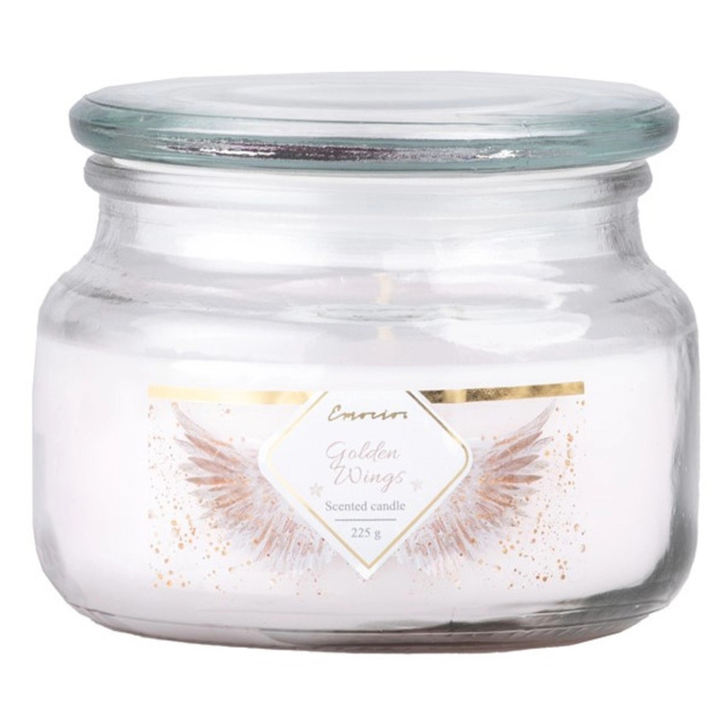 Emocio Vonná svíčka ve skle s víčkem Golden Wings 100 x 79 mm, 225 g