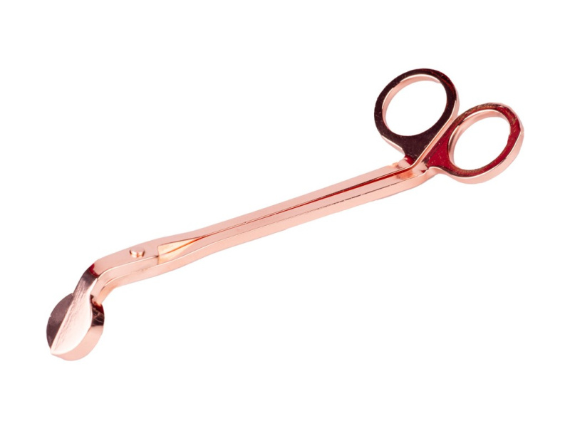 Nůžky na knot nerezová ocel, růžově zlacená