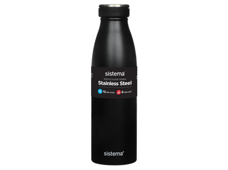 SISTEMA Hydrate Termoláhev Stainless Steel černá 500 ml