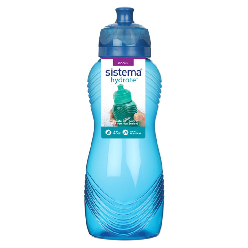 SISTEMA Hydrate Láhev Wave Twist‘n’Sip modrá 600 ml