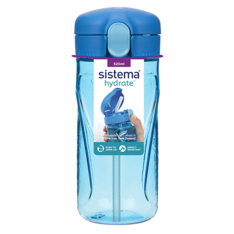Sistema Hydrate Quick láhev s brčkem 520 ml, modrá