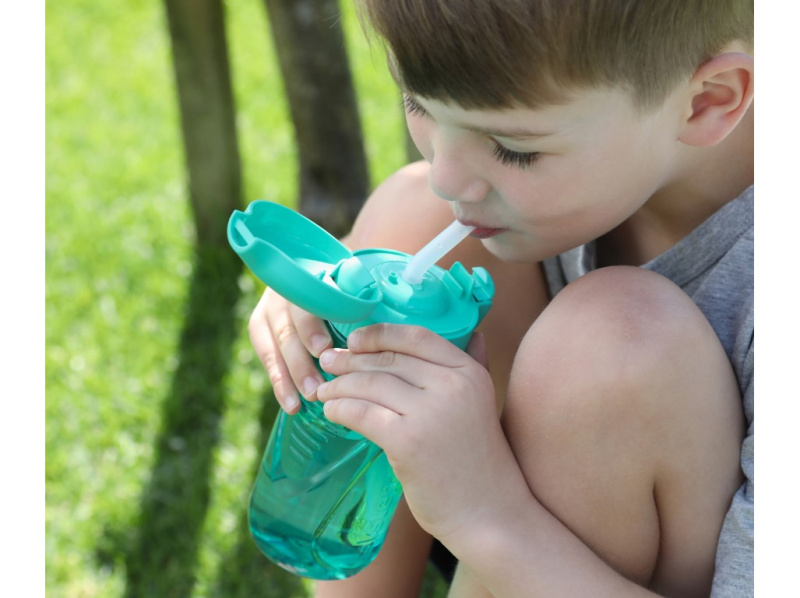 SISTEMA Láhev Quick Flip Top s brčkem zelená 520 ml