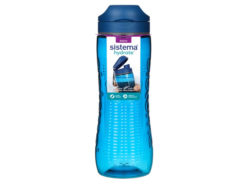 SISTEMA Hydrate Láhev Active Flip Top modrá 800 ml