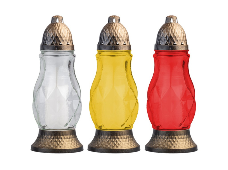 Hřbitovní sklo 29 cm vklad 110g 32h. mix