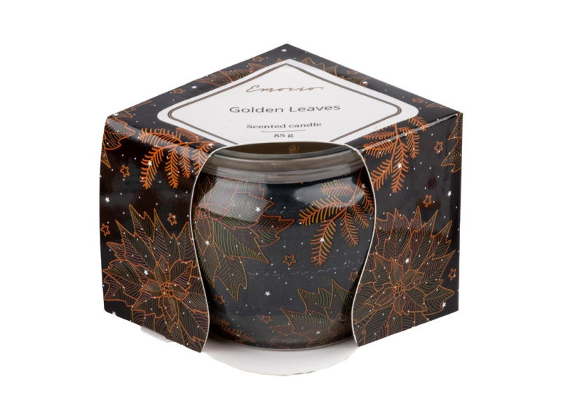 Emocio vánoční sklo dekor Enchanted Sparkle vonná svíčka Clean Cotton