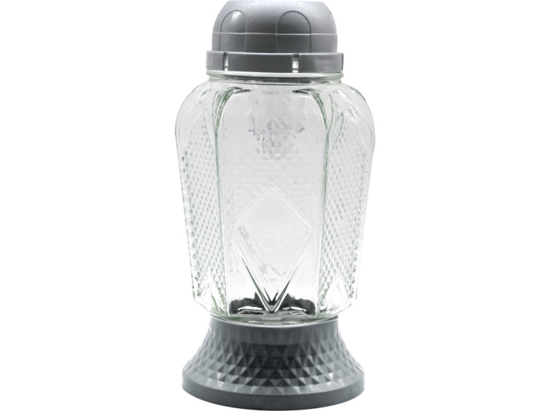 Madona Hřb.Sklo LED 21,5 cm stříbrná