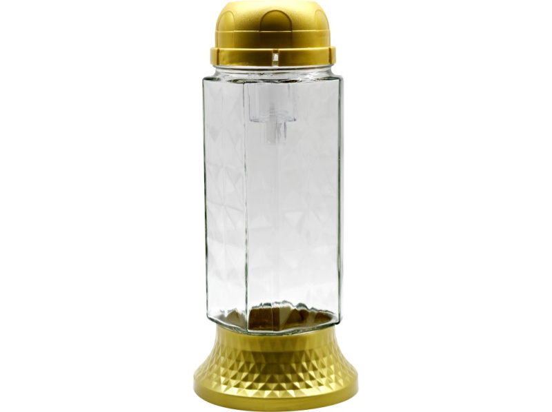 Madona Hřb.Sklo LED 24,5 cm zlatá