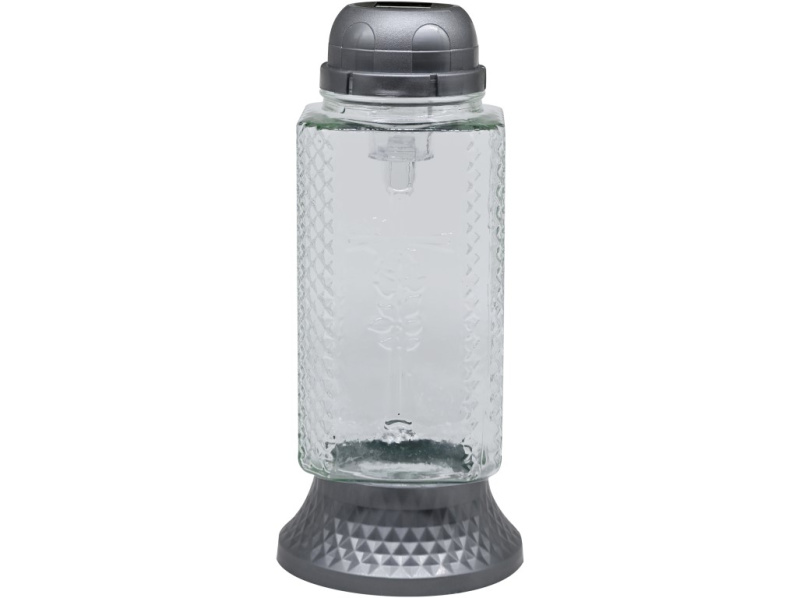 Madona Hřb.Sklo LED 26 cm strukturované stříbrná