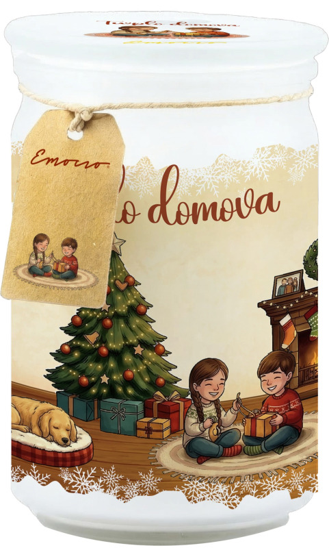 Svíčka se skleněným víčkem, Teplo domova, 948 g