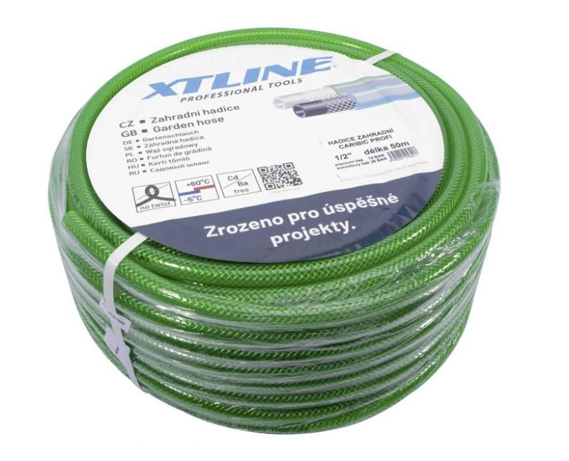 XTline Hadice zahradní zelená PVC 1" 50 m