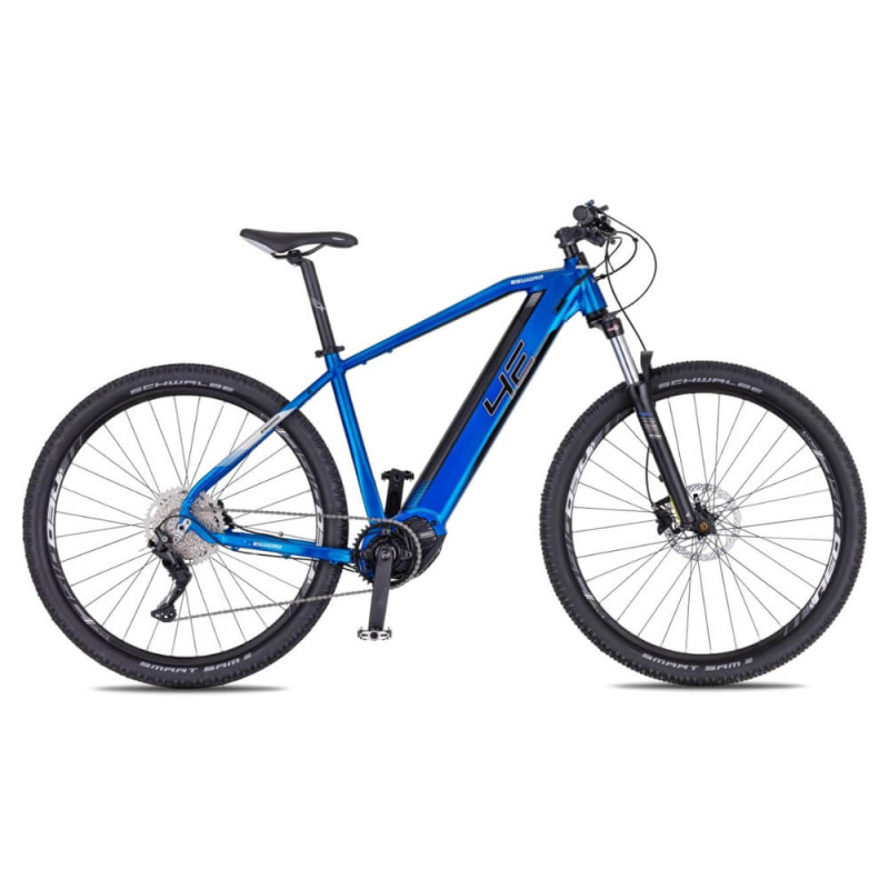 Horské elektrokolo 4EVER Esword Elite M510 29" XL (20,5", 185-202 cm) Sky Blue/Hologram