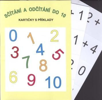 Sčítání a odčítání do 10 - /16 karet, 64 příkladů na sčítání+ 64 na odčítání/