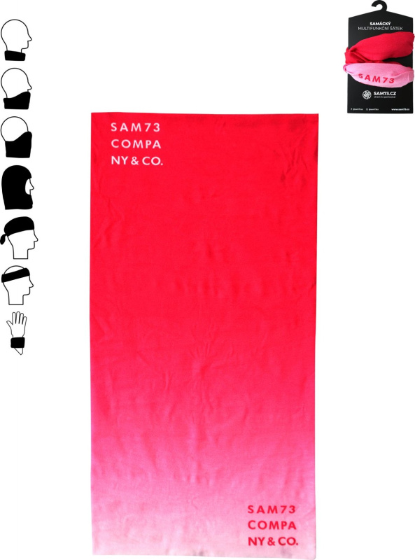 Multifunkční šátek SAM 73 Morelia růžový Barva: růžová