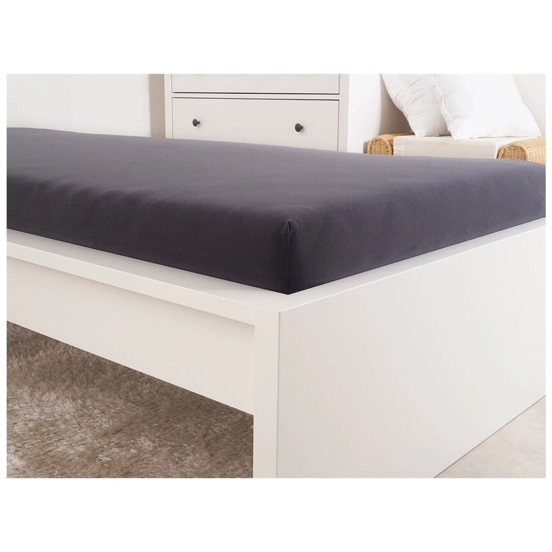 B.E.S. - Petrovice Prostěradlo Froté Ideal, antracitová, 90 x 200 cm