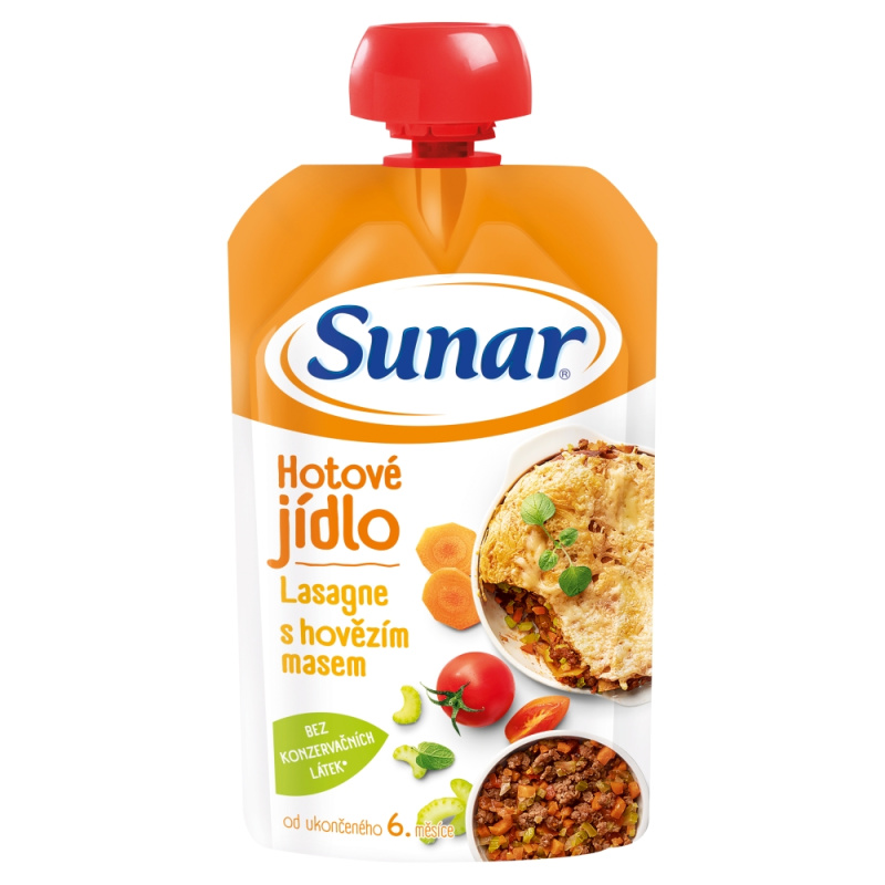 Sunar Příkrm lasagne s hovězím masem od 6. měsíce