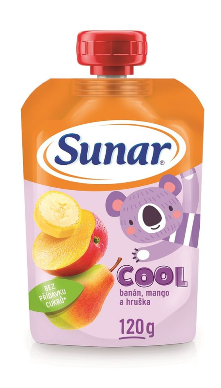 SUNAR Cool ovocná kapsička hruška banán mango 12m+ 120 g