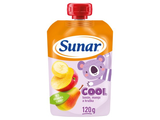 SUNAR Cool ovocná kapsička hruška banán mango 12m+ 120 g