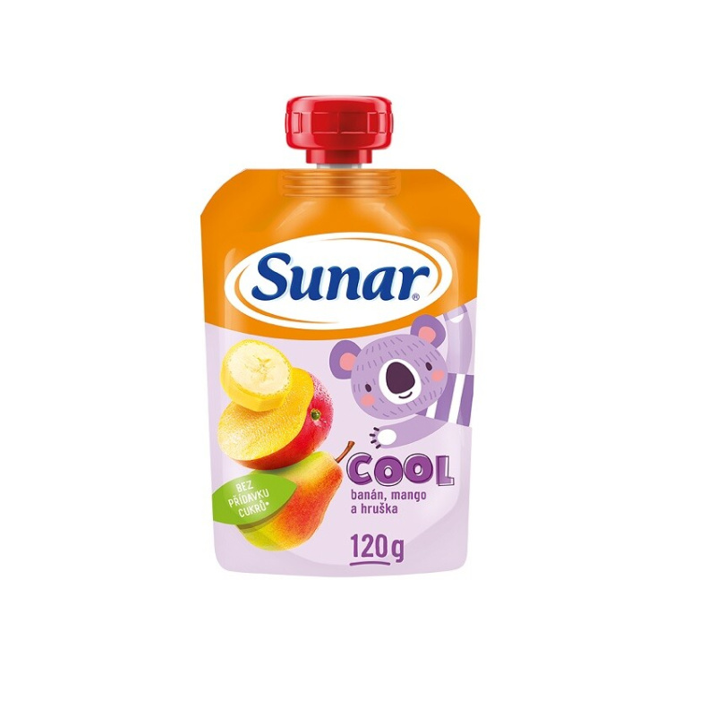 SUNAR Cool ovocná kapsička hruška banán mango 12m+ 120 g