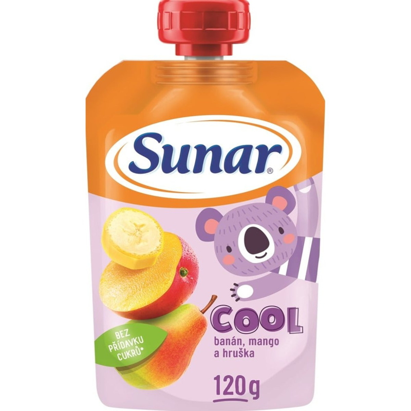 Sunar Cool Ovocná kapsička hruška, mango a banán od 12. měsíce