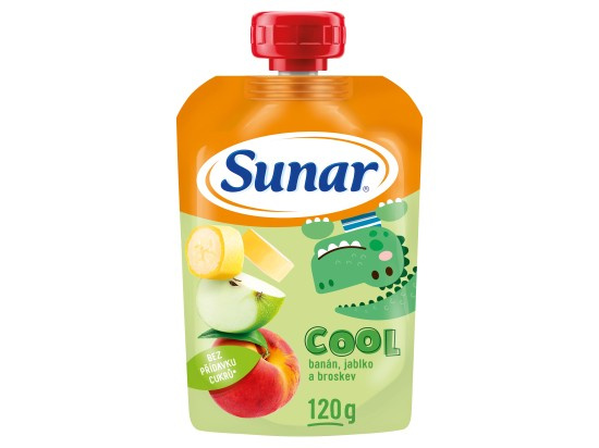 SUNAR Cool ovocná kapsička broskev banán jablko 12m+ 120 g