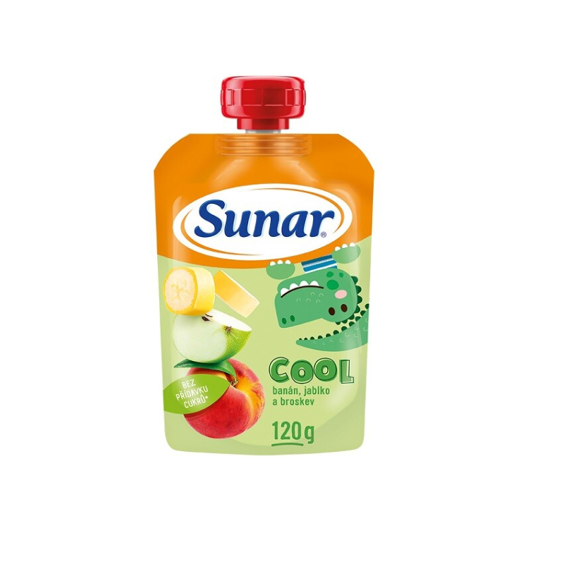 SUNAR Cool ovocná kapsička broskev banán jablko 12m+ 120 g