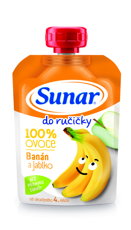 SUNAR Do ručičky ovocná kapsička banán 4m+ 100 g