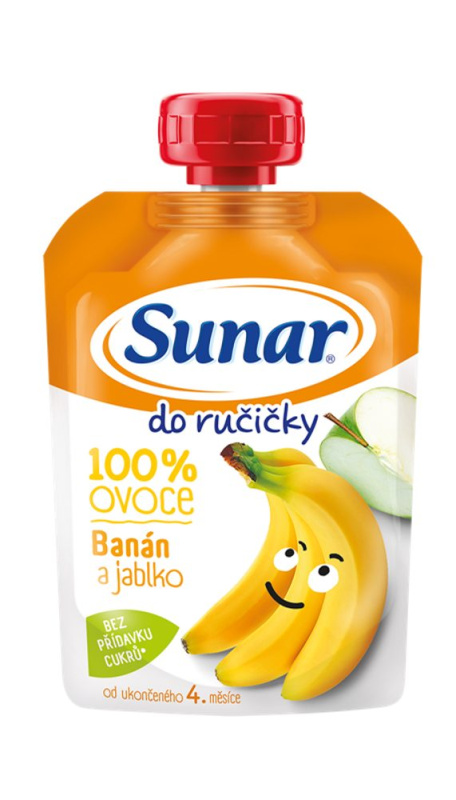 SUNAR Do ručičky ovocná kapsička banán 4m+ 100 g