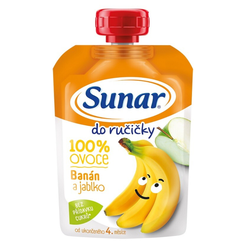 SUNAR Do ručičky ovocná kapsička banán 4m+ 100 g