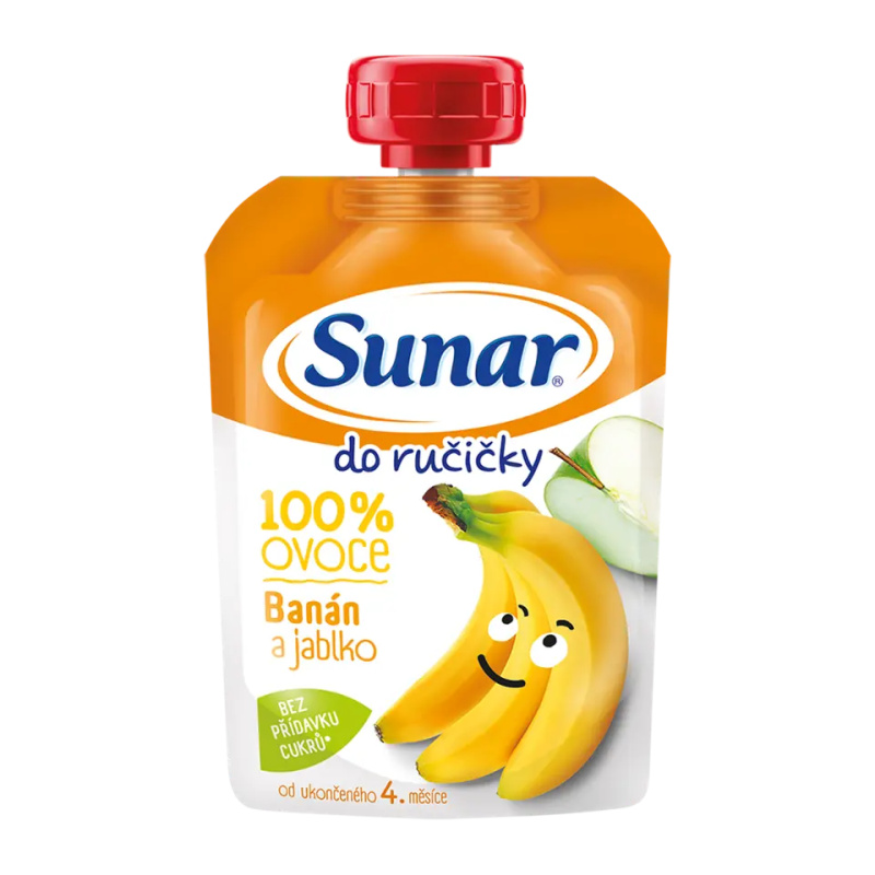 SUNAR Do ručičky ovocná kapsička banán 4m+ 100 g