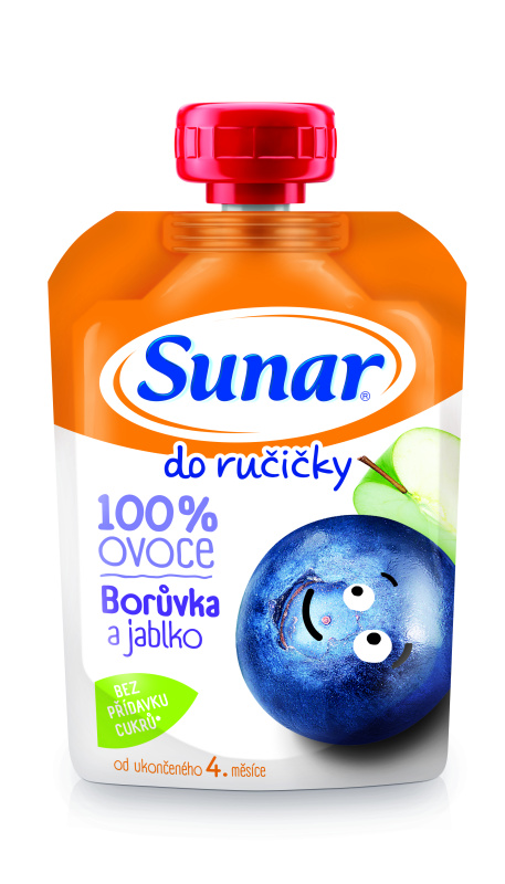 SUNAR Do ručičky ovocná kapsička borůvka 4m+ 100 g