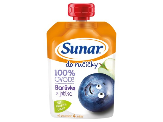 SUNAR Do ručičky ovocná kapsička borůvka 4m+ 100 g