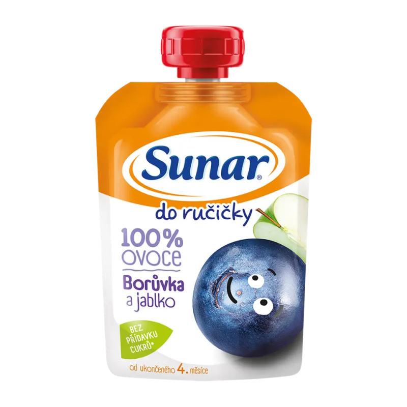 SUNAR Do ručičky ovocná kapsička borůvka 4m+ 100 g