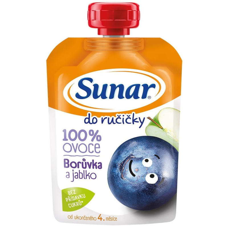 Sunar Do Ručičky Ovocná kapsička borůvka a jablko od 4. měsíce