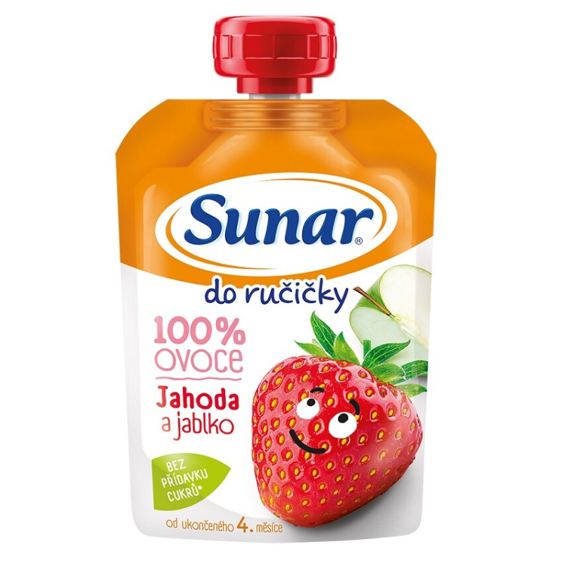 SUNAR Do ručičky ovocná kapsička jahoda 4m+ 100 g